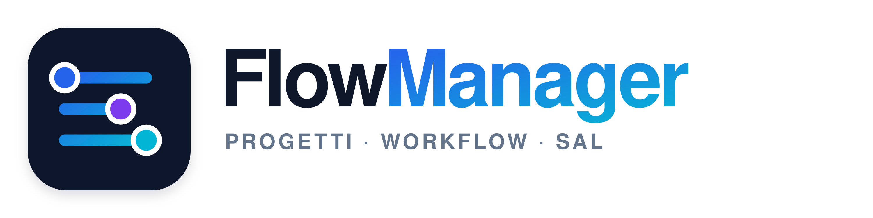 Logo FlowManager: Progetti, Workflow e SAL