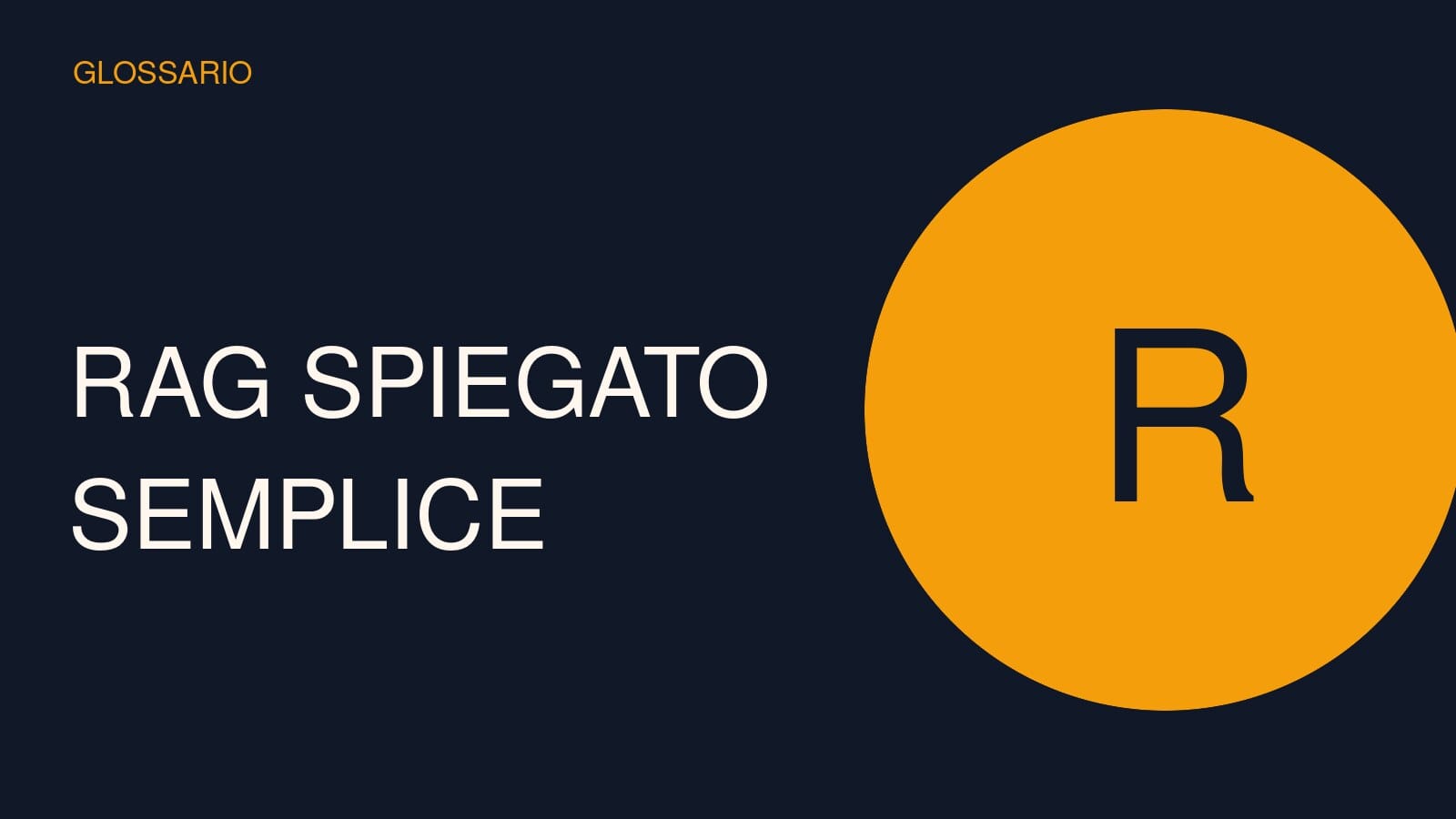 Copertina concettuale ad alto impatto per RAG