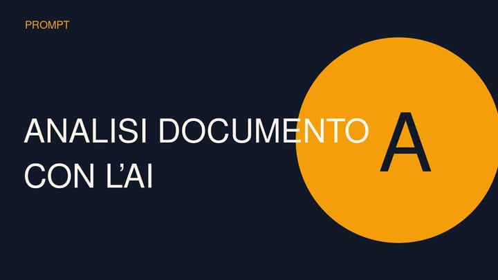 Copertina concettuale ad alto impatto per Analisi documento