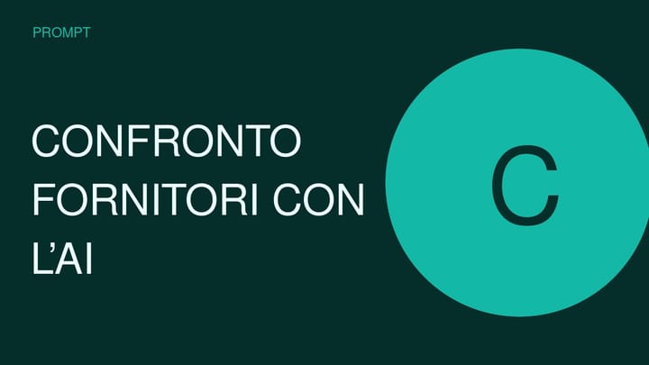 Copertina concettuale ad alto impatto per Confronto fornitori