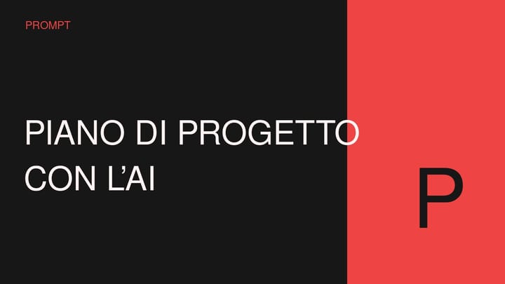 Copertina concettuale ad alto impatto per Piano di progetto