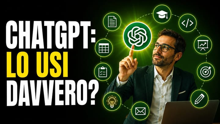 Copertina editoriale ad alto impatto per ChatGPT: 10 casi d’uso pratici per lavoro e studio