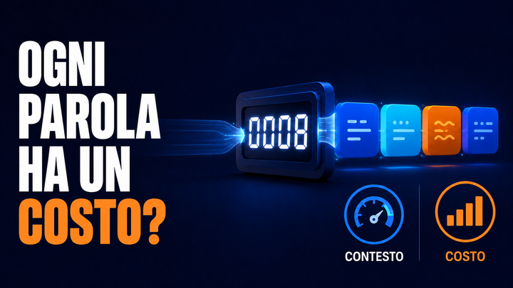Contatore che trasforma una frase in token con la domanda Ogni parola ha un costo?